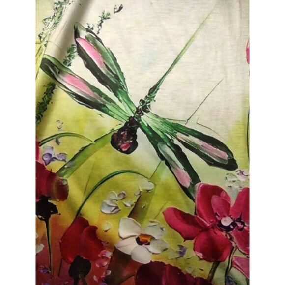 Misslook Floral & Dragonfly Print Long Sleeve Mini Dress Size XXL - Picture 4 of 7